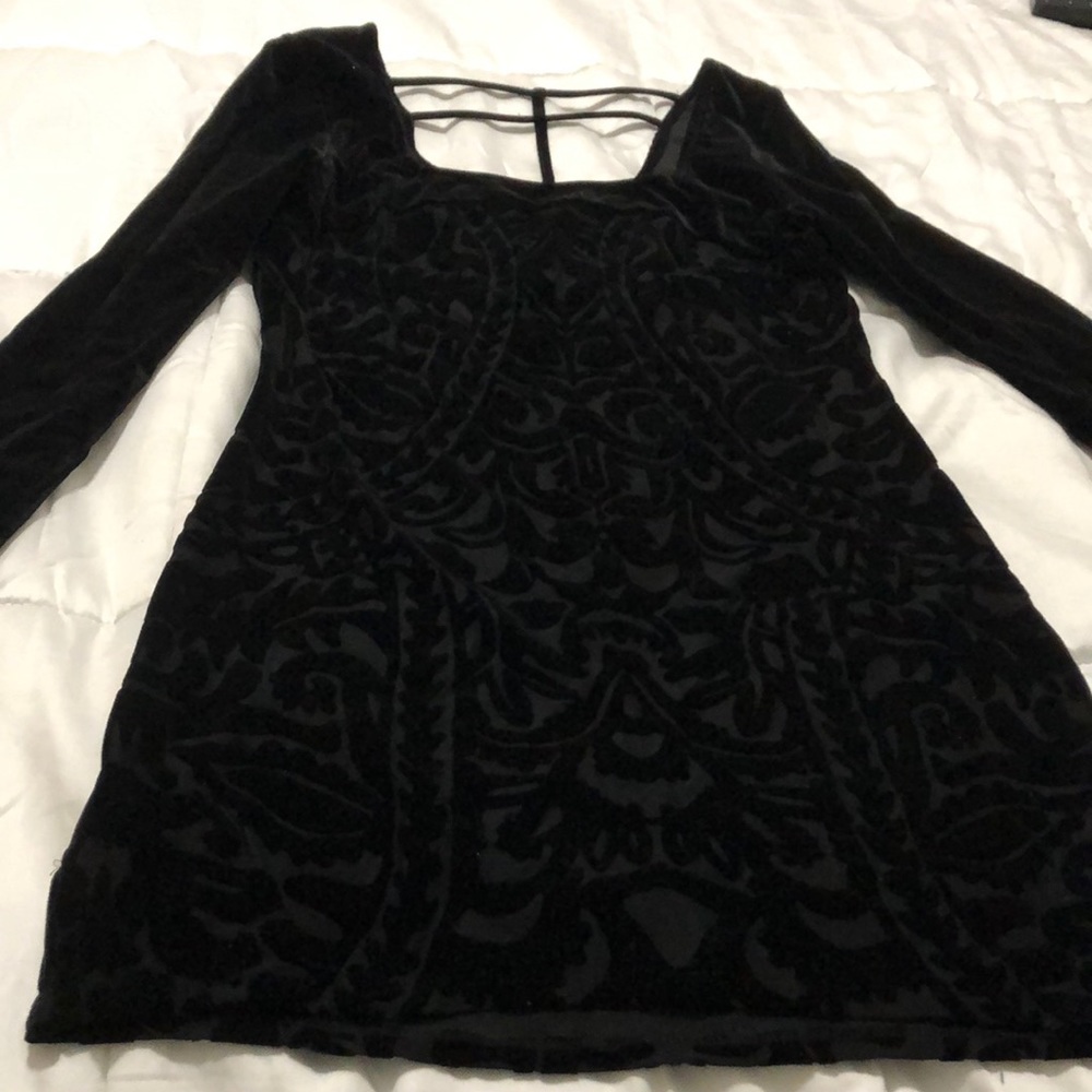 Free people black velvet tunic